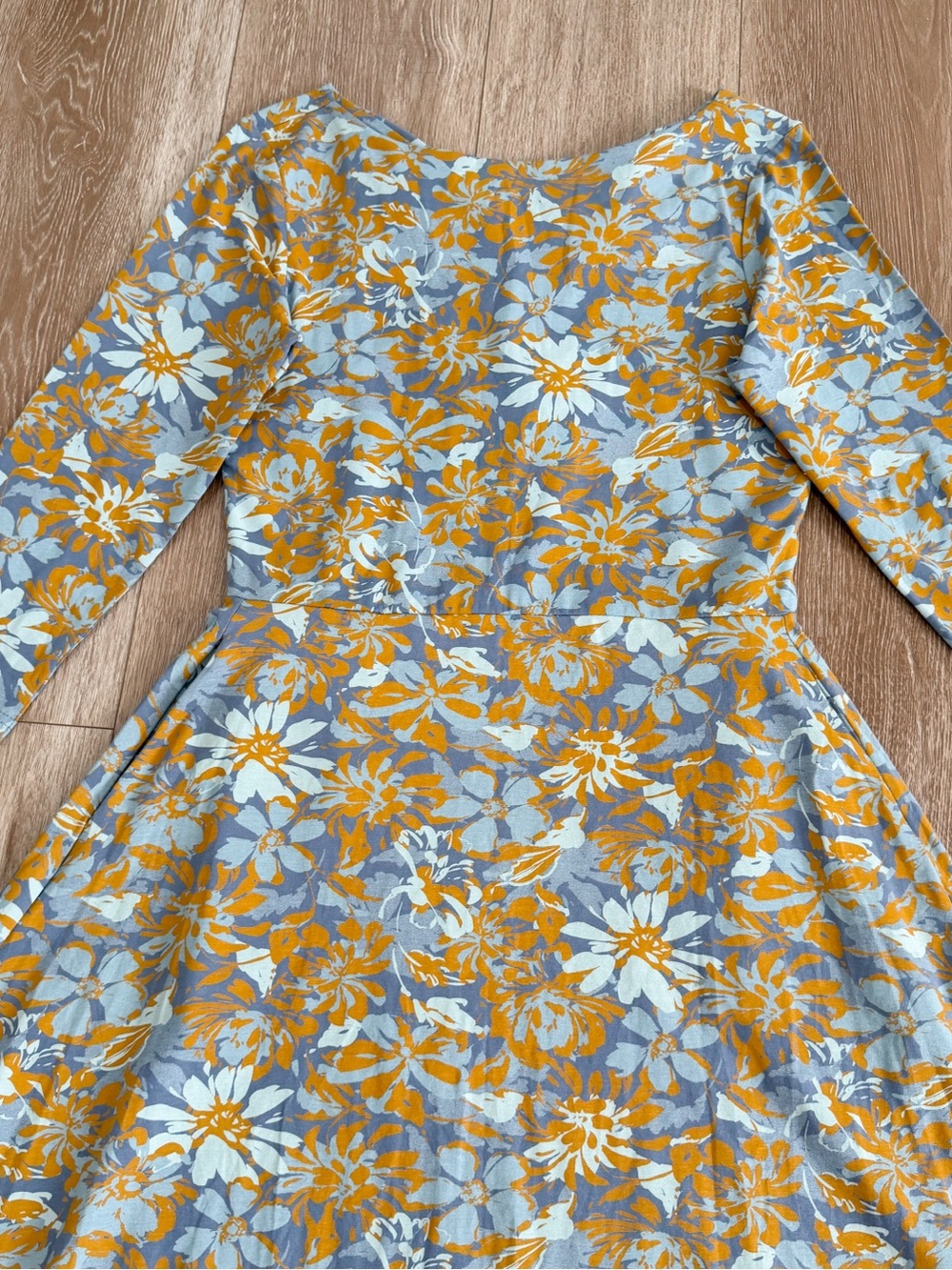 NWT Pact Organic Cotton Brushstroke Floral Scarlett Open Back Twist Dress Large - Picture 7 of 15